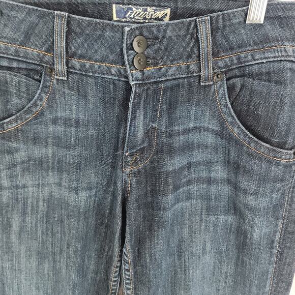 Hudson Jeans Women's Tag 29" Act 30" Bootcut Dark Wash Flap Pockets Mid-Rise - Picture 4 of 7